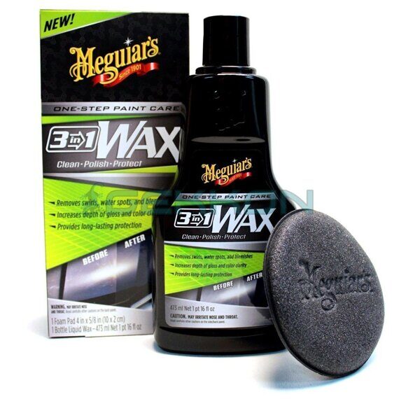 Защитная полировальная паста Meguiars 3-in-1 Wax с аппликатором