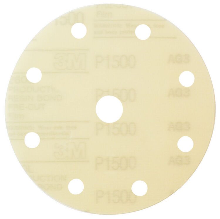 Полировочные круги 3M на липучке  150 мм, 9 отверстий (упаковка 50 шт)